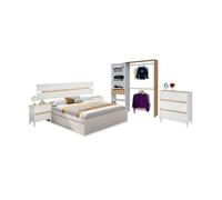 Dormitorio ezra 3c max v2 blanco artik (blanco mate) - roble nodi 156 x 37 x 196 cm
