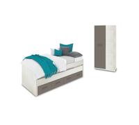 Dormitorio juvenil axim plus blanco alpes - basalto 198 x 69 x 96 cm