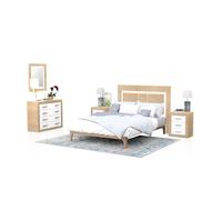Dormitorio kira 4c cambria - blanco 160 x 119 x 4 cm
