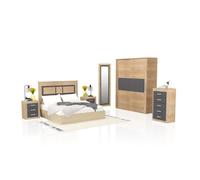 Dormitorio kira 5c plus cambria - grafito 180 x 208 x 55 cm