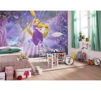 Dormitorio Niña Rapunzel Papel Pintado Mural Disney Violeta Pared Decoración