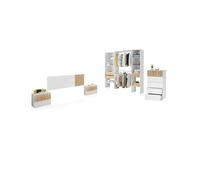 Dormitorio nitza 5c plus blanco artik (blanco mate) - natur 166 x 50 x 3 cm 166 cm
