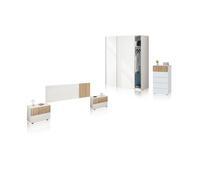 Dormitorio nitza 5c plus v1 blanco artik (blanco mate) - natur 150 x 200 x 60 cm