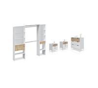 Dormitorio nitza on plus blanco artik (blanco mate) - natur 190 x 187 x 40 cm