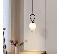 Dormitorio nórdico Mesita de noche Restaurante Lámparas colgantes Bar Sala de estar simple Fondo de pared E27 Lámpara colgante de vidrio de cobre creativa Luces colgantes modernas para mesa de comedor