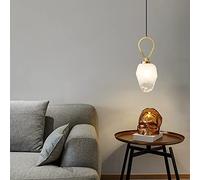 Dormitorio nórdico Mesita de noche Restaurante Lámparas colgantes Bar Sala de estar simple Fondo de pared E27 Lámpara colgante de vidrio de cobre creativa Luces colgantes modernas para mesa de comedor