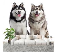 Dormitorio Papel Pintado Lindo Animal Husky Pared Panorámico 250x175 cm Animal Perro Fotomurales No Tejido, Póster Gigante de Pared Personalizado 3D Para Salón Fotomurales