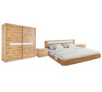 Dormitorio Set Pamela 4-teilig Armario Puertas Correderas Cama 180x200cm