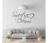 Dormitorio Sweet Dreams Love Quotes Pegatina De Pared Vinilo Decoración De Interiores Habitación De Pareja Mural De Habitación De Matrimonio 86X67Cm