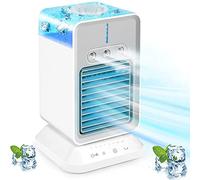 Dormstop Acondicionador de Personal, Humidificador de FuncióN de OscilacióN y SincronizacióN Ventilador Enfriador de Evaporativo PortáTil para el Hogar al Libre