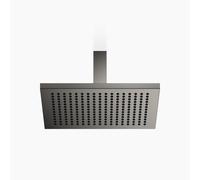 Dornbracht ducha de lluvia con conexión de techo, ducha de lluvia 300x240mm, flowReduce, caudal 12 l/min, 28774980-99, Color: Platino oscuro mate
