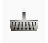 Dornbracht ducha de lluvia con conexión de techo, ducha de lluvia 300x240mm, flowReduce, caudal 12 l/min, 28774980-19, Color: Cromo oscuro