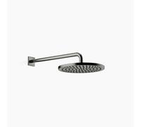 Dornbracht Ducha de lluvia con conexión mural, proyección 450mm, Ø 300mm, flowReduce, 28678670-99, Color: Platino oscuro mate