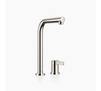 Dornbracht ELIO Mezclador de dos orificios con caño de una rosa con pieza final giratoria 20 grados, proyección 235mm, 32800790-08, Color: de platino