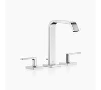Dornbracht IMO Mezclador de tres agujeros para lavabo, con juego de desagüe, 165mm de proyección, 20713671-93, Color: Cromo mate