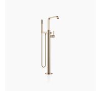 Dornbracht IMO Mezclador monomando de bañera, con tubo vertical para instalación independiente, con juego de ducha con manguera, 25863671-27, Color: Oro claro cepillado