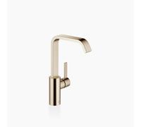 Dornbracht IMO Mezclador monomando de lavabo con caño alto, sin juego de desagüe, 165 mm de proyección, 33526671-27, Color: Oro claro cepillado