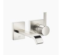 Dornbracht IMO mezclador monomando mural para lavabo, sin juego de desagüe, 170 mm de proyección, 36861671-06, Color: Mate platino