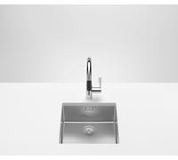 Dornbracht lavabo individual, 400 x 400mm, acero inoxidable pulido, 38400003-85