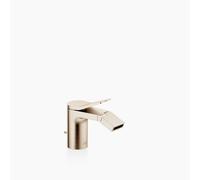 Dornbracht LISSÉ Mezclador monomando para bidé con juego de desagüe, proyección 123mm, 33600845-27, Color: Oro claro cepillado