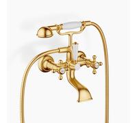 Dornbracht MADISON mezclador de bañera para montaje en pared, con ducha de mano, proyección 160mm, 25023360-28, Color: latón cepillado