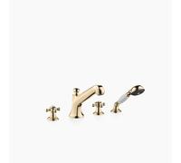 Dornbracht MADISON Mezclador de cuatro agujeros para instalación en el borde de la bañera, proyección 225mm, 27502360-09, Color: de latón