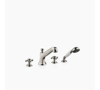 Dornbracht MADISON Mezclador de cuatro agujeros para instalación en el borde de la bañera, proyección 225mm, 27502360-06, Color: Mate platino