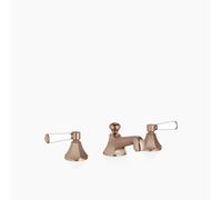 Dornbracht MADISON mezclador de lavabo de tres orificios con juego de desagüe, 135 mm de proyección, 20700370-42, Color: bronce cepillado