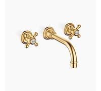 Dornbracht MADISON mezclador mural de lavabo sin juego de desagüe, proyección 190mm, 36712361-28, Color: latón cepillado