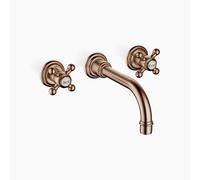 Dornbracht MADISON mezclador mural de lavabo sin juego de desagüe, proyección 190mm, 36712361-42, Color: bronce cepillado