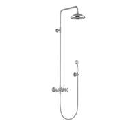 Dornbracht MADISON Showerpipe con mezclador de ducha, sin ducha de mano, proyección de ducha de pie 420mm, 26632360-42, Color: bronce cepillado