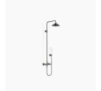 Dornbracht MADISON Showerpipe con mezclador de ducha, sin ducha de mano, proyección de ducha de pie 420mm, 26632360-99, Color: Platino oscuro mate
