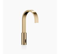 Dornbracht MEM grifería de lavabo con función electrónica de apertura y cierre, sin juego de desagüe, funcionamiento con pilas y alimentación eléctrica, 44521782-39, Color: Latón oscuro cepillado