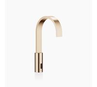 Dornbracht MEM grifería de lavabo con función electrónica de apertura y cierre, sin juego de desagüe, funcionamiento con pilas y alimentación eléctrica, 44521782-46, Color: Champán cepillado