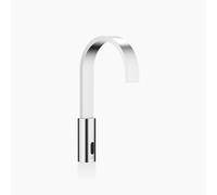 Dornbracht MEM grifería de lavabo con función electrónica de apertura y cierre, sin juego de desagüe, funcionamiento con pilas y alimentación eléctrica, 44521782-93, Color: Cromado cepillado