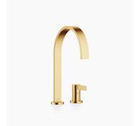 Dornbracht MEM mezclador de cocina de dos agujeros con rosetas individuales, proyección 241mm, 32815682-28, Color: latón cepillado