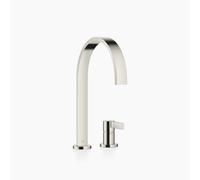 Dornbracht MEM mezclador de cocina de dos agujeros con rosetas individuales, proyección 241mm, 32815682-08, Color: de platino