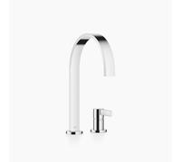 Dornbracht MEM mezclador de dos agujeros, grifería de cocina, con rosetas individuales, proyección 241mm, 32815682-00, Color: cromado