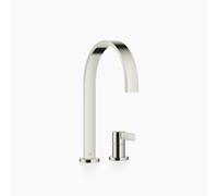 Dornbracht MEM mezclador de dos agujeros, grifería de cocina, con rosetas individuales, proyección 241mm, 32815682-08, Color: de platino