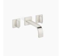 Dornbracht MEM mezclador de pared para lavabo con rosetas simples, sin juego de residuos, proyección de 170 mm, kit de montaje final, 36707782-08, Color: de platino