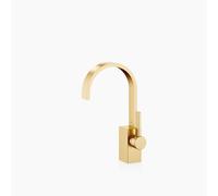 Dornbracht MEM Mezclador monomando de lavabo con juego de desagüe, 165 mm de proyección, 33500782-28, Color: latón cepillado