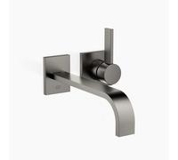 Dornbracht MEM mezclador monomando mural de lavabo sin juego de desagüe, proyección 247mm, 36862782-99, Color: Platino oscuro mate