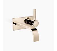 Dornbracht MEM Mezclador monomando mural de lavabos con placas de cobertura, sin juego de desagüe, proyección 207mm, 36864782-47, Color: Champán