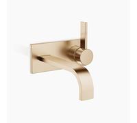 Dornbracht MEM Mezclador monomando mural de lavabos con placas de cobertura, sin juego de desagüe, proyección 207mm, 36864782-46, Color: Champán cepillado
