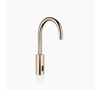 Dornbracht META grifería de lavabo con función electrónica de apertura y cierre sin juego de desagüe, funcionamiento con pilas o baterías, 44521660-26, Color: Oro claro