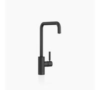 Dornbracht META Mezclador cuadrado de cocina, monomando, 235mm de proyección, para enjuague/rociador profesional, 33826861-33, Color: Negro Mate