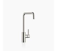 Dornbracht META Mezclador cuadrado de cocina, monomando, 235mm de proyección, para enjuague/rociador profesional, 33826861-08, Color: de platino