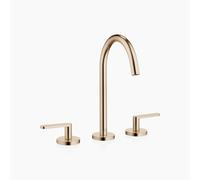 Dornbracht META mezclador de lavabos de tres orificios con juego de desagüe, proyección 168mm, 20713661-27, Color: Oro claro cepillado