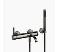 Dornbracht META Mezclador monomando de bañera para montaje en pared, con juego de ducha con manguera, proyección 202mm, 33233660-19, Color: Cromo oscuro