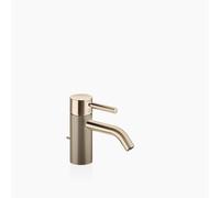 Dornbracht META Mezclador monomando de lavabo con juego de desagüe, 125 mm de proyección, con estructura Lineare, 33504660-26, Color: Oro claro